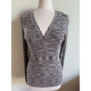 Sundance Women Create Beauty Long Sleeve Knit Fit V Neck Henley Top Sz M Y2K